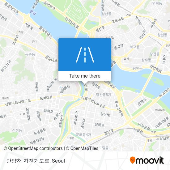 안양천 자전거도로 map
