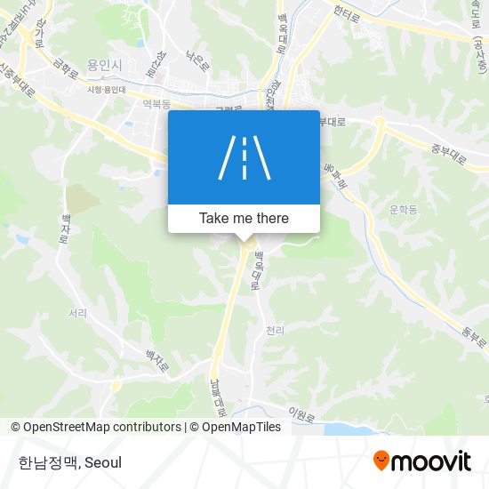 한남정맥 map