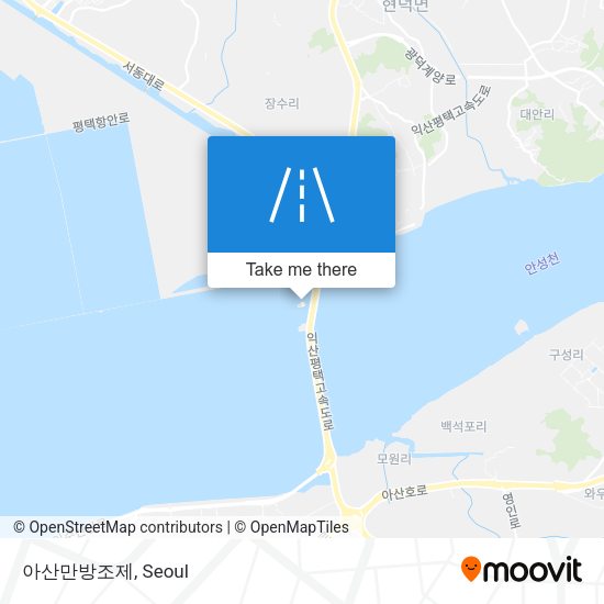 아산만방조제 map