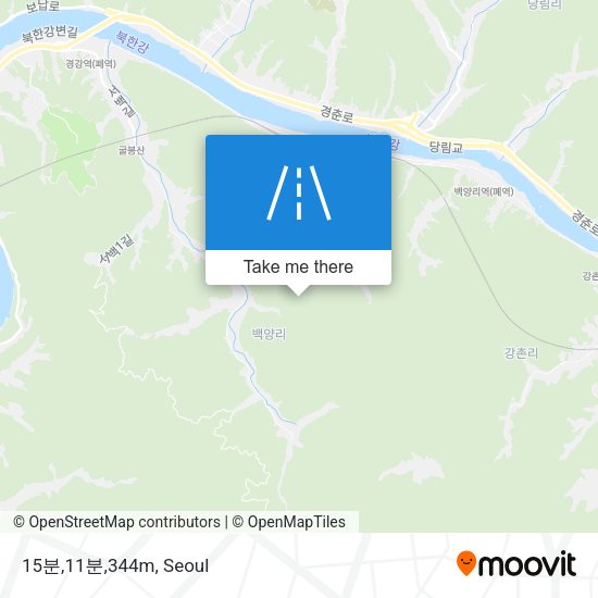15분,11분,344m map