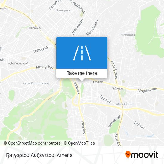 Γρηγορίου Αυξεντίου map