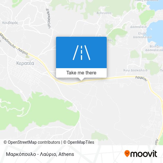 Μαρκόπουλο - Λαύριο map