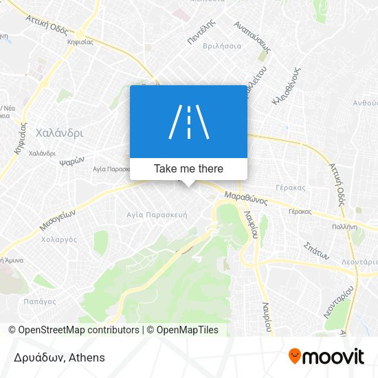 Δρυάδων map