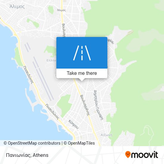 Πανιωνίας map