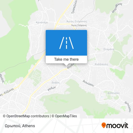 Ωρωπού map