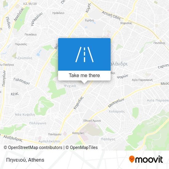 Πηνειού map