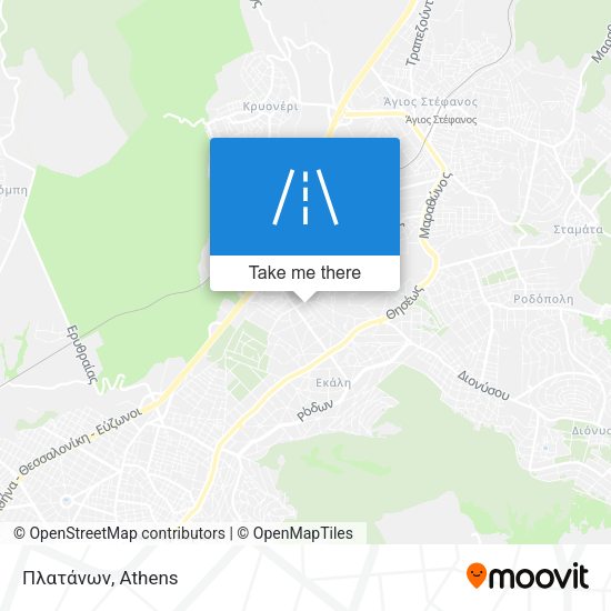 Πλατάνων map