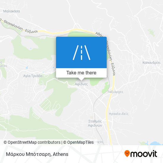 Μάρκου Μπότσαρη map