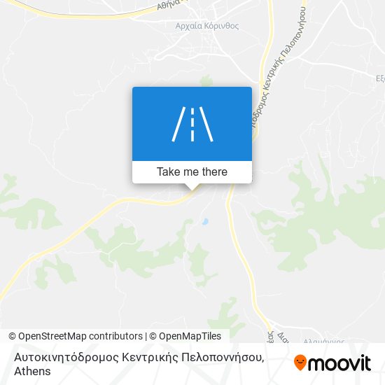 Αυτοκινητόδρομος Κεντρικής Πελοποννήσου map