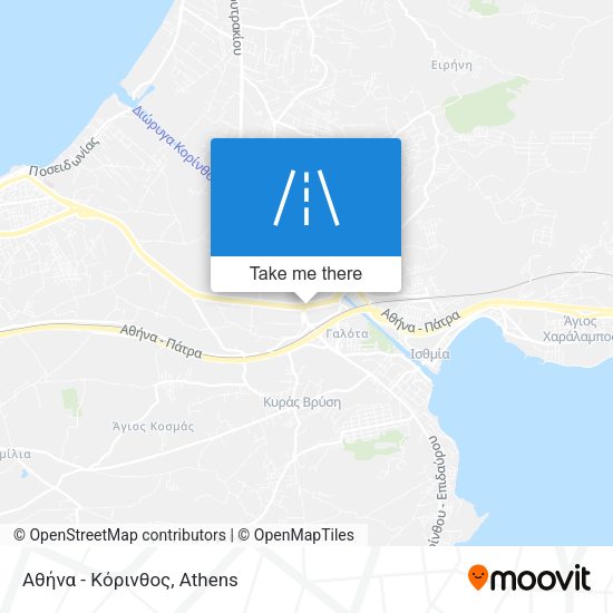 Αθήνα - Κόρινθος map