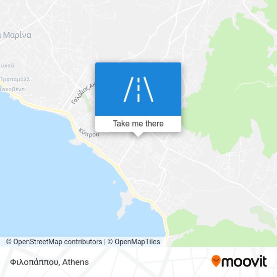 Φιλοπάππου map