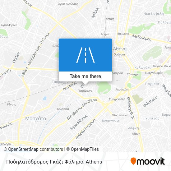 Ποδηλατόδρομος Γκάζι-Φάληρο map