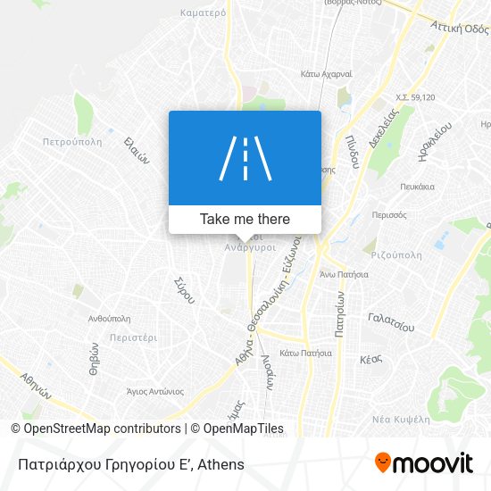 Πατριάρχου Γρηγορίου Ε’ map