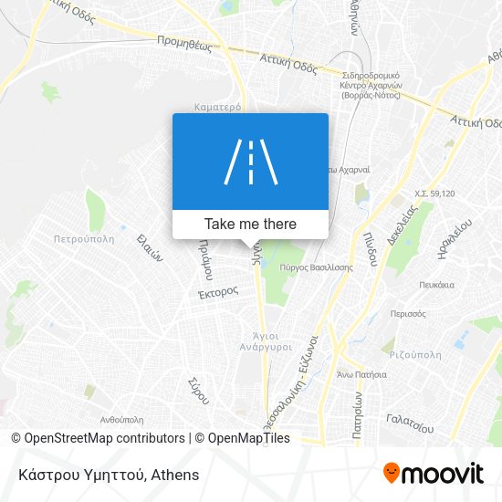 Κάστρου Υμηττού map