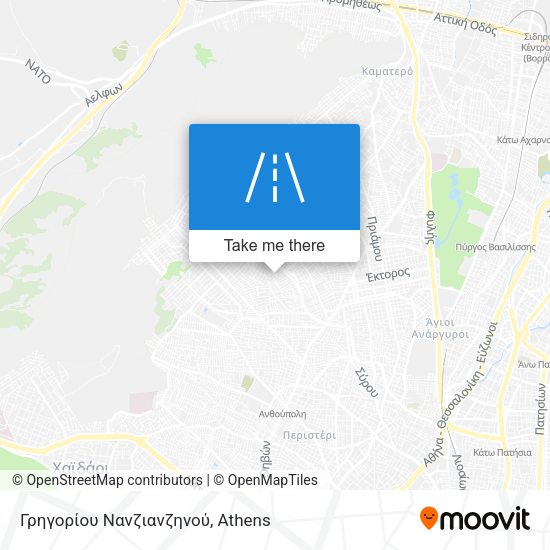 Γρηγορίου Νανζιανζηνού map