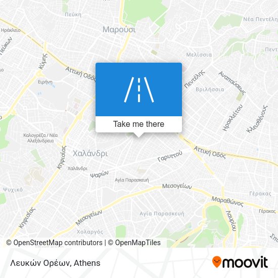 Λευκών Ορέων map
