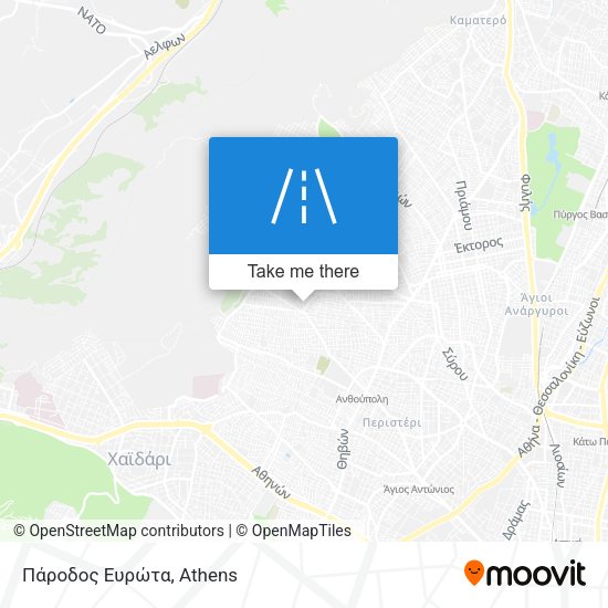 Πάροδος Ευρώτα map