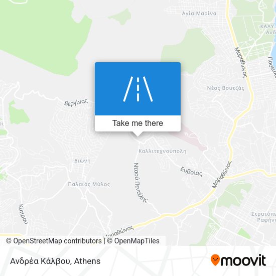 Ανδρέα Κάλβου map