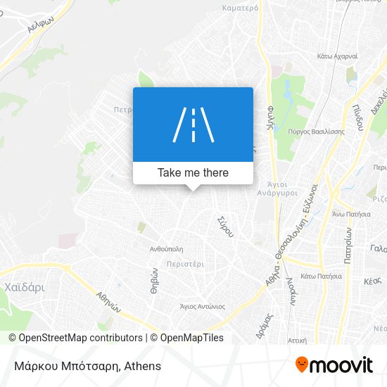 Μάρκου Μπότσαρη map