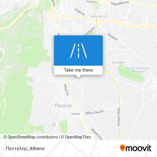 Πεντέλης map
