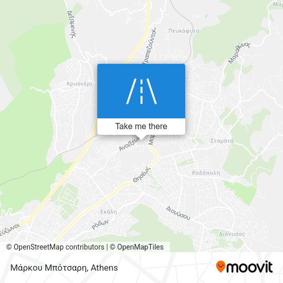 Μάρκου Μπότσαρη map