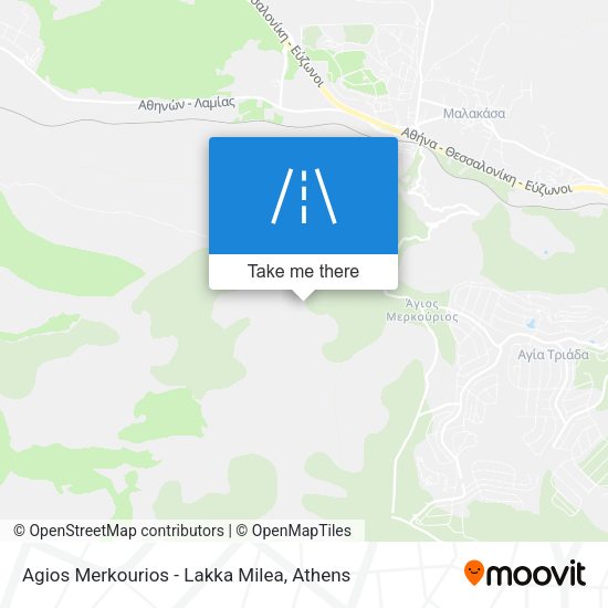 Agios Merkourios - Lakka Milea map
