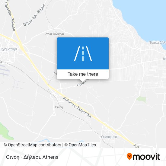 Οινόη - Δήλεσι map