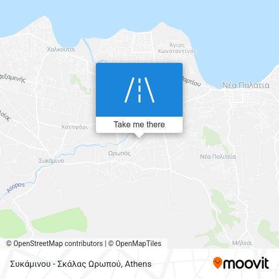 Συκάμινου - Σκάλας Ωρωπού map