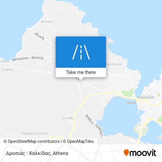 Δροσιάς - Χαλκίδας map