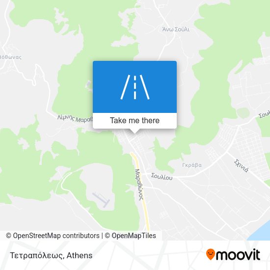 Τετραπόλεως map