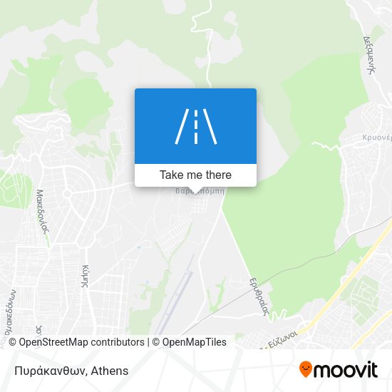 Πυράκανθων map