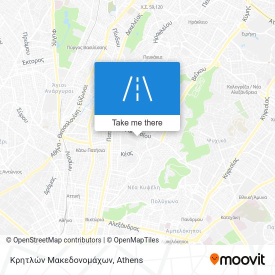 Κρητλών Μακεδονομάχων map
