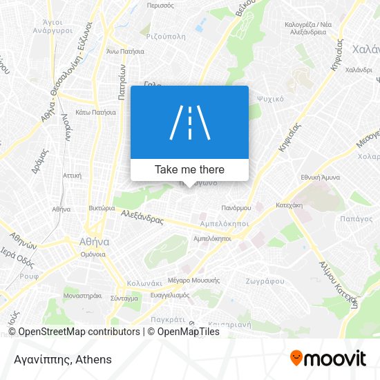 Αγανίππης map