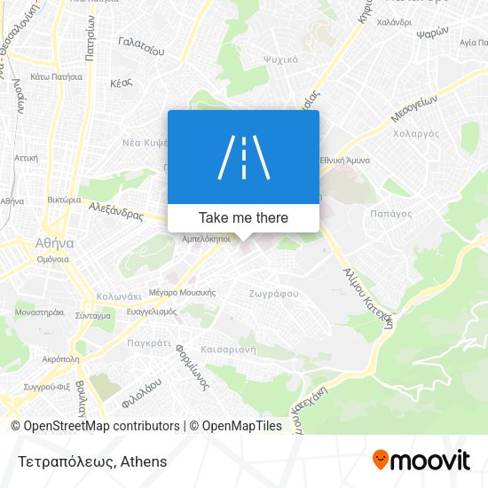 Τετραπόλεως map
