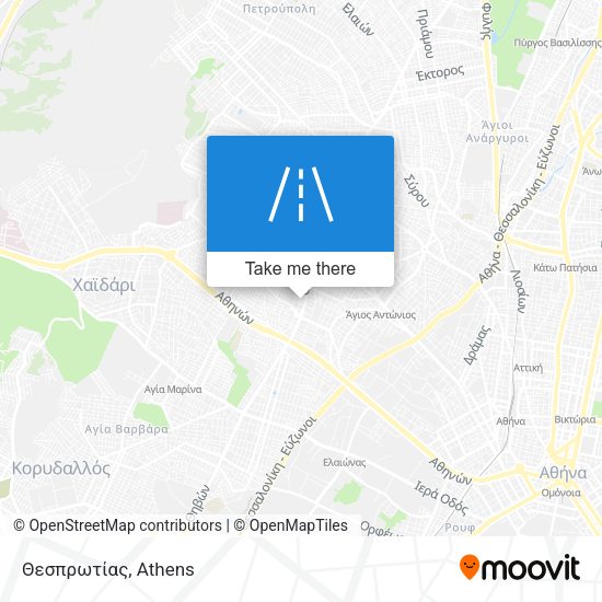 Θεσπρωτίας map