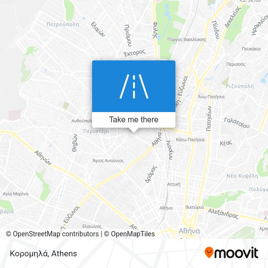 Κορομηλά map