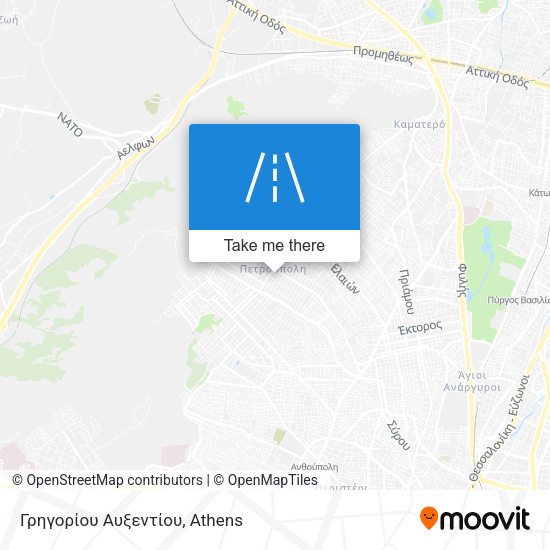 Γρηγορίου Αυξεντίου map
