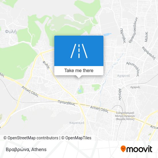 Βραβρώνα map