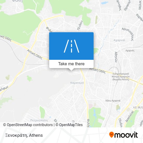 Ξενοκράτη map