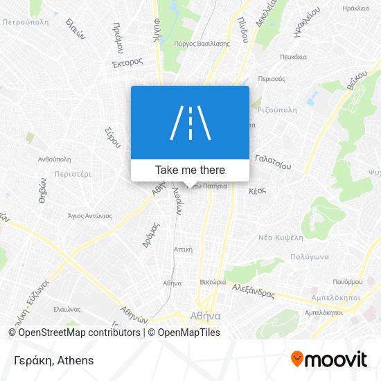 Γεράκη map