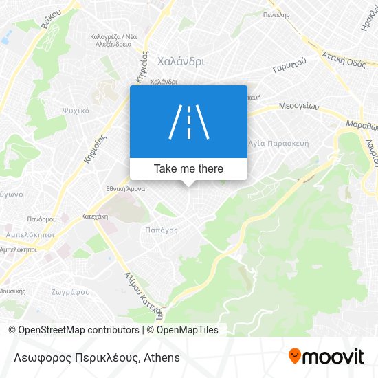 Λεωφορος Περικλέους map