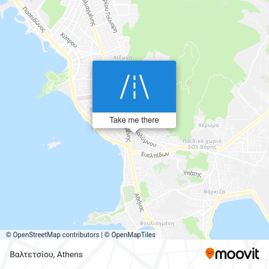 Βαλτετσίου map