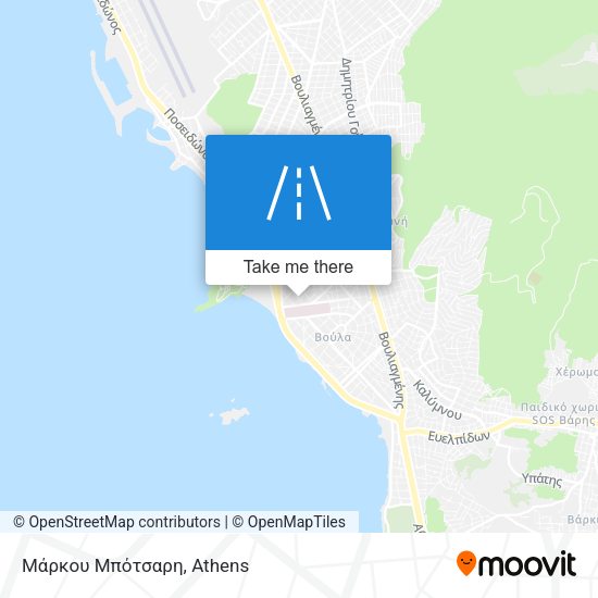 Μάρκου Μπότσαρη map
