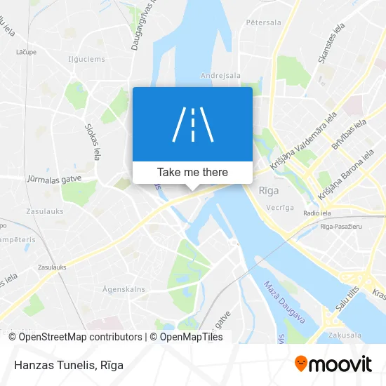 Hanzas Tunelis map