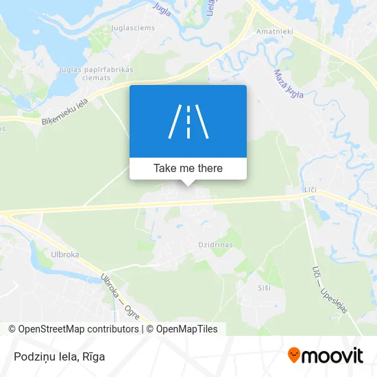 Карта Podziņu Iela