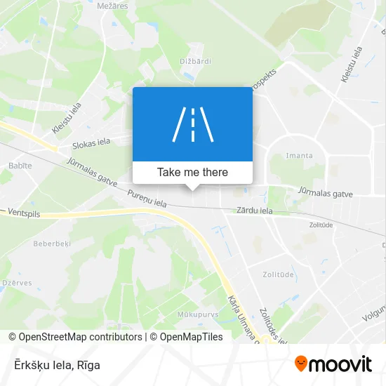 Карта Ērkšķu Iela