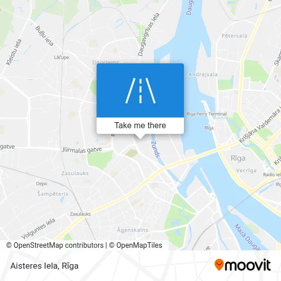 Aisteres Iela map