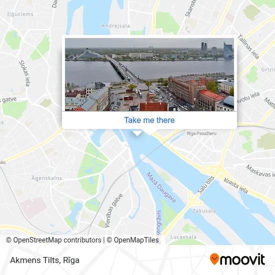 Akmens Tilts map