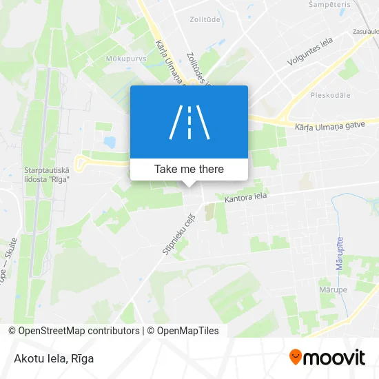 Akotu Iela map