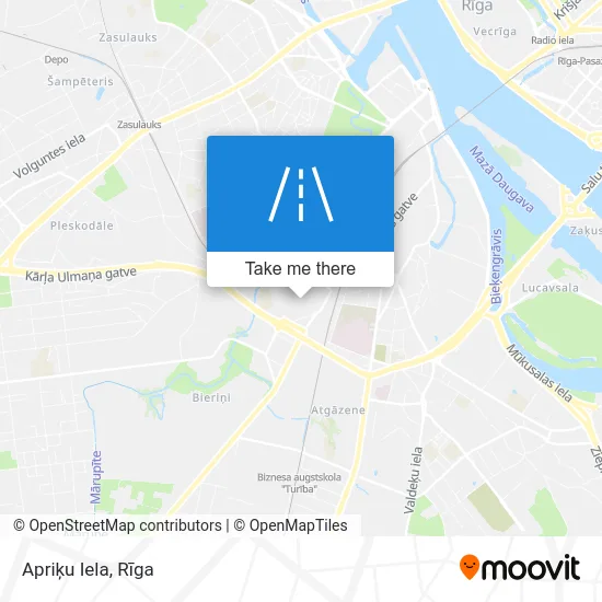 Карта Apriķu Iela